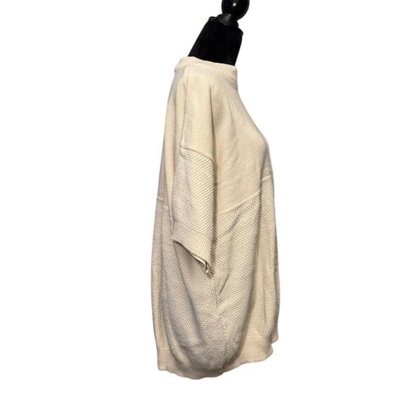 Sue Hillis Designs Duplicate Stitch 100% Cotton Cream Knit Top Short Sleeve‎ 2X - Picture 4 of 14